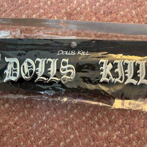 Dolls Kill faux leather collar necklace